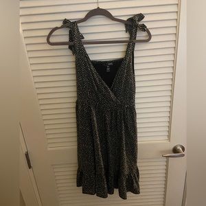 Aqua faux wrap dress